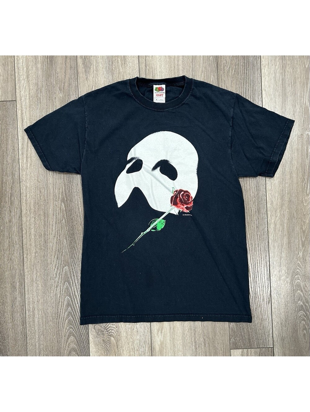 Vintage Phantom of the Opera Mask Black Medium T-Shirt